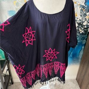 Navy & Fuschia Sun Tunic